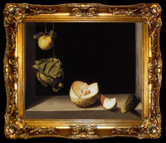 framed  Juan Sanchez-Cotan Fruit Still Life (mk14), ta009-2